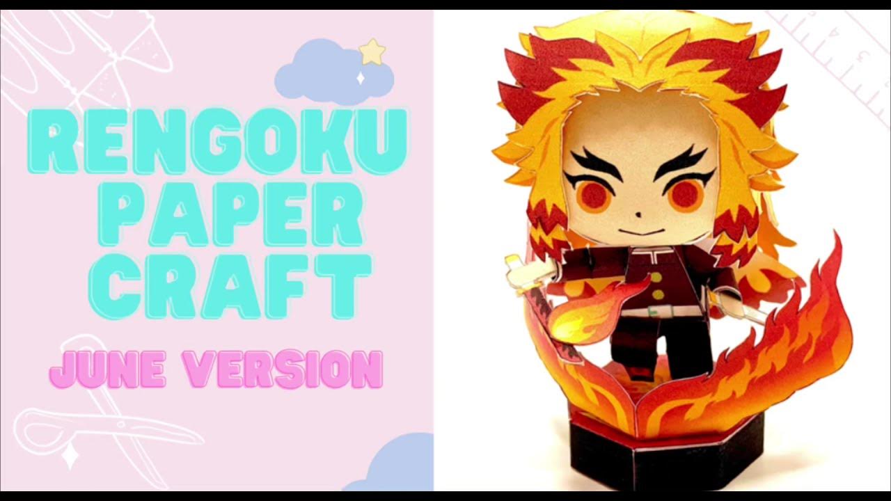 Demon Slayer: Kyojuro Rengoku Paperized  Anime crafts, Anime paper, Paper  doll template