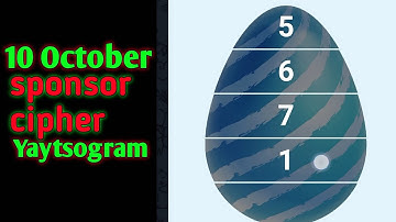 10 October Yaytsogram sponsor cipher. yaytsogram sponsor cipher 10 October