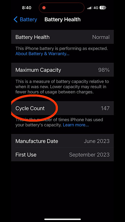 How to check iPhone battery 🔋 cycle count | ios 17.4 update #shorts #iphone #ios