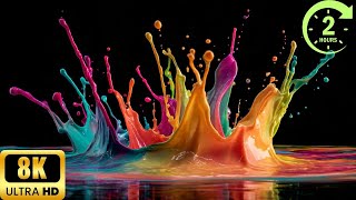 8K Paint Splash to Instantly Relax | 2 Hours Profile