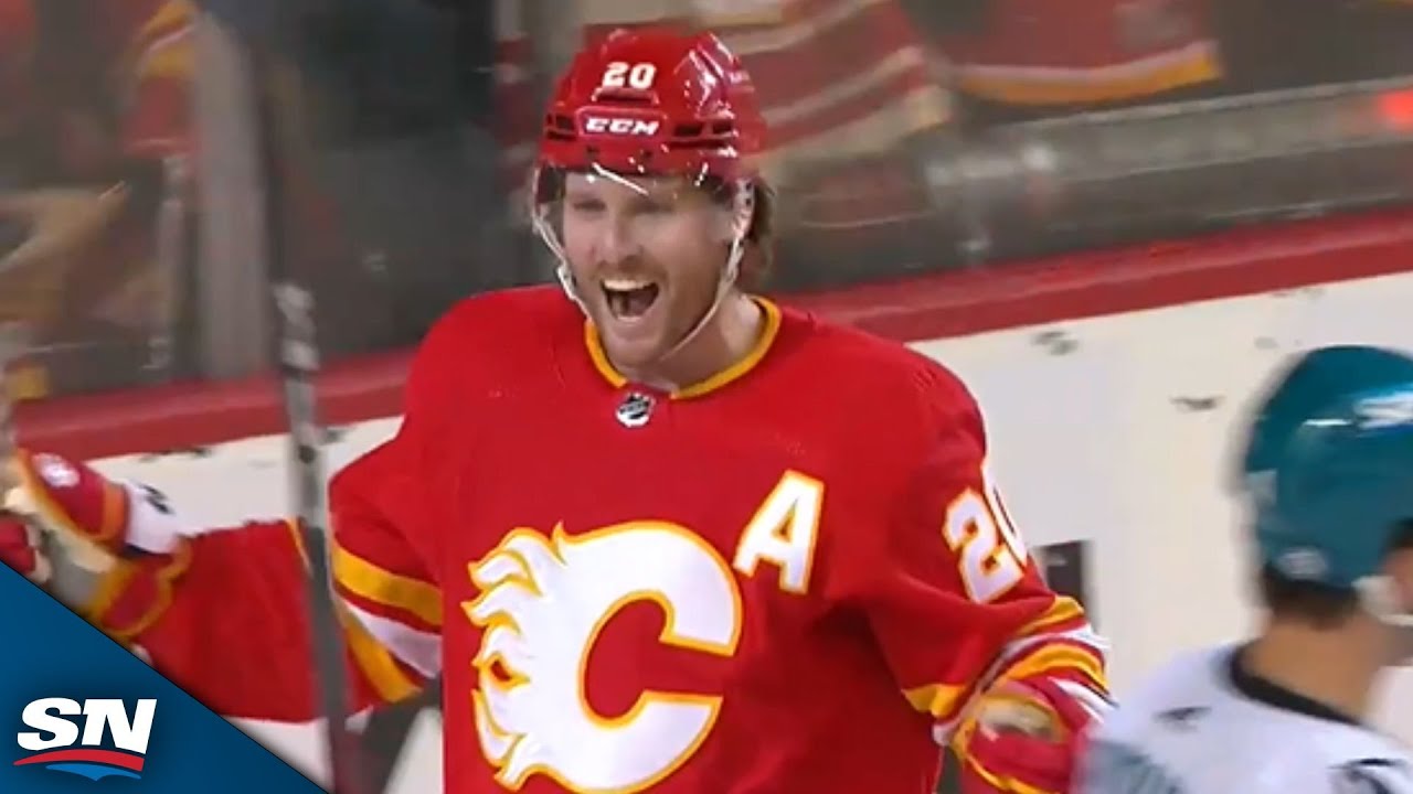 Blake Coleman Taps In 30th Goal Of The Season - YouTube