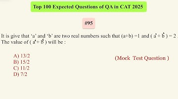 Top 100 expected questions of QA in CAt 2025 #95 