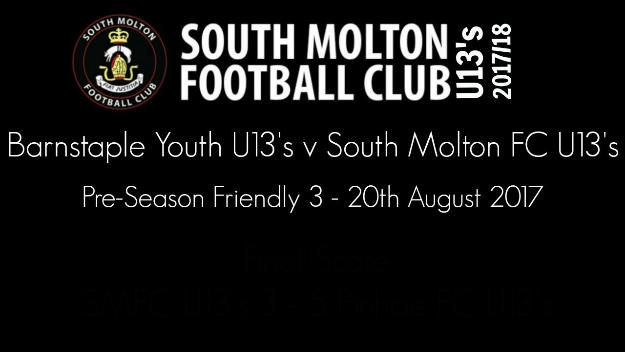 Barnstaple Youth U13's v South Molton Junior Football Club PreSeason