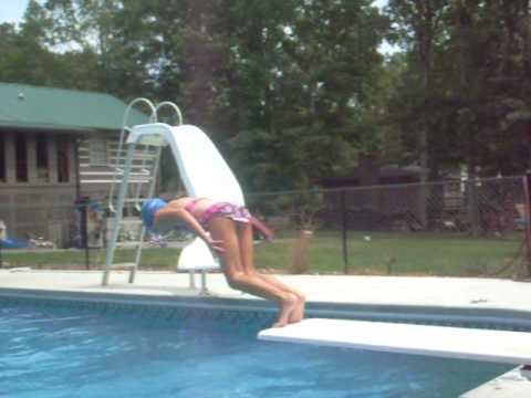 alison,george,an...  kathryn swimming in the pool