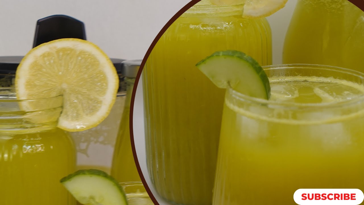 Easy Pineapple Cucumber Lemon Detox drink