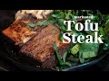 Tofu Steak | 15-minute & One Pan Dinner! Marinated Tofu in Red Wine sauce