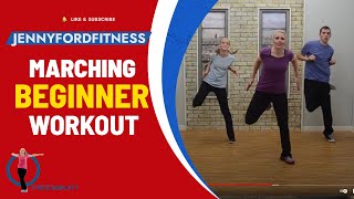 Marching with Moves for Beginners | Walking at Home Workout | 29 Min | JENNY FORD screenshot 3