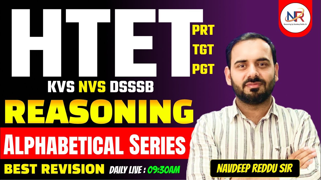 Alphabetical Series  | Reasoning | Complete Concept + PYQs | KVS/NVS/EMRS/HTET | By Navdeep Reddu