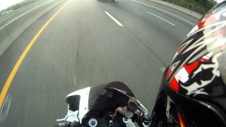 bikes speeding on highway