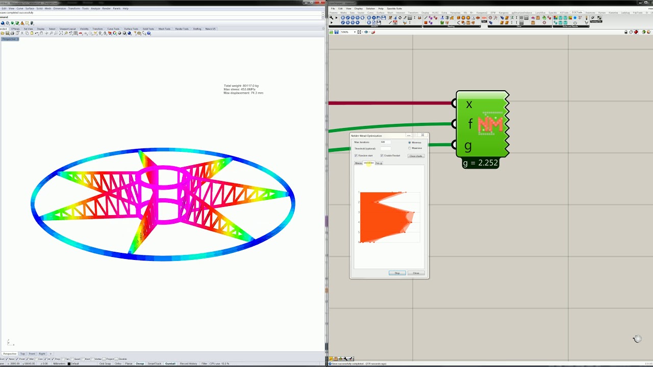 Roof Truss Optimization using Nelder Mead - YouTube
