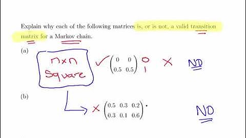 Markov Chains Transition Matrices