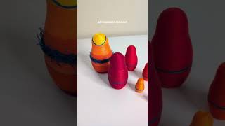 Nesting Dolls made with Thread 🧵 #shorts #craft #sculpture