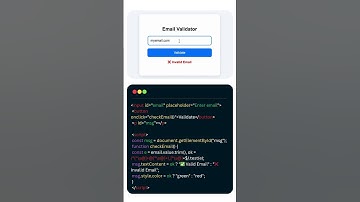 Email Validator using HTML, CSS & JavaScript | Email Validator #coding #shorts #trending #reels