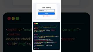 Email Validator using HTML, CSS & JavaScript | Email Validator #coding #shorts #trending #reels