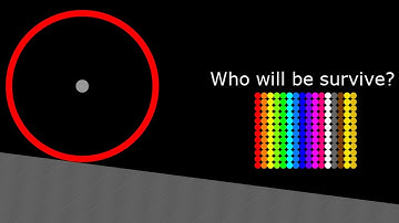 Escape Monters Circle + 16 Legs Eliminations Marble Race ASRM in Algodoo