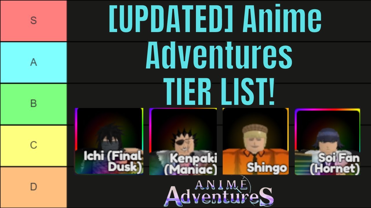 tier lists anime adventure｜TikTok Search