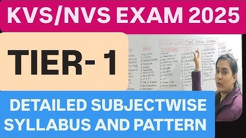 KVS/ NVS TIER- 1 DETAILED SUBJECTWISE SYLLABUS 2025 || REASONING/ MATHS/COMPUTER /GK/ ENGLISH/HINDI 
