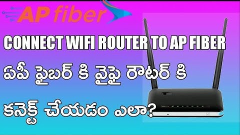 how to connect wifi router to ap fiber|Sai Prasad Tech Magic|