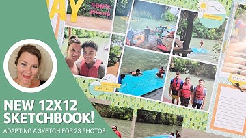 Scrapbooking Tip for Lots of Photos | Waterfall Flip Flaps | Interactive 12x12 Double-Page Layout
