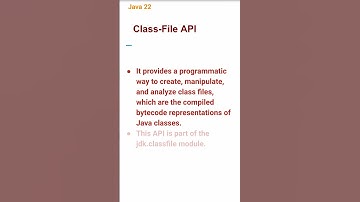 Class-File API (08) #java22
