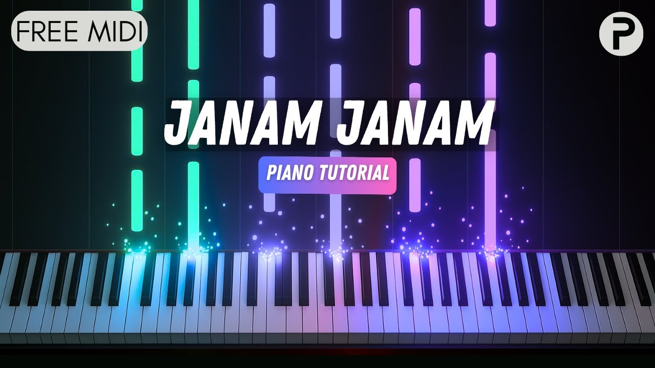 Janam Janam - Piano Tutorial - Cover - Instrumental - Karaoke - Arijit Singh