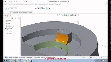 round in creo with extended surface