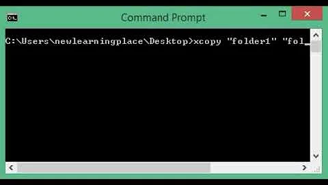 Use xcopy command on windows command prompt to copy file and folders