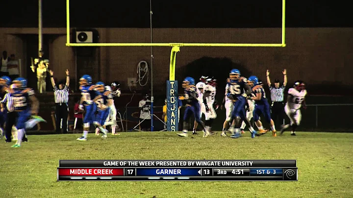 Garner's Collin Eaddy finishes a 90-yard drive for...