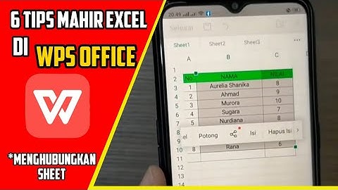 Tutorial - WPS (6 tips mahir menggunakan Excel di android) Rumus menghubungkan sheet, tempel khusus