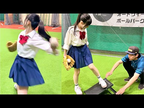 元プロ投手の放課後指導で球速10キロUPするアイドル。【ムコウズ 越まりん】