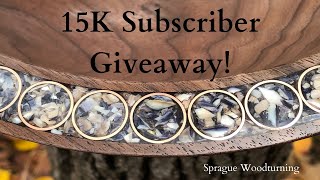 Woodturning - Walnut with Copper Pipe and Mussel Shells. 15K Subscriber Giveaway!