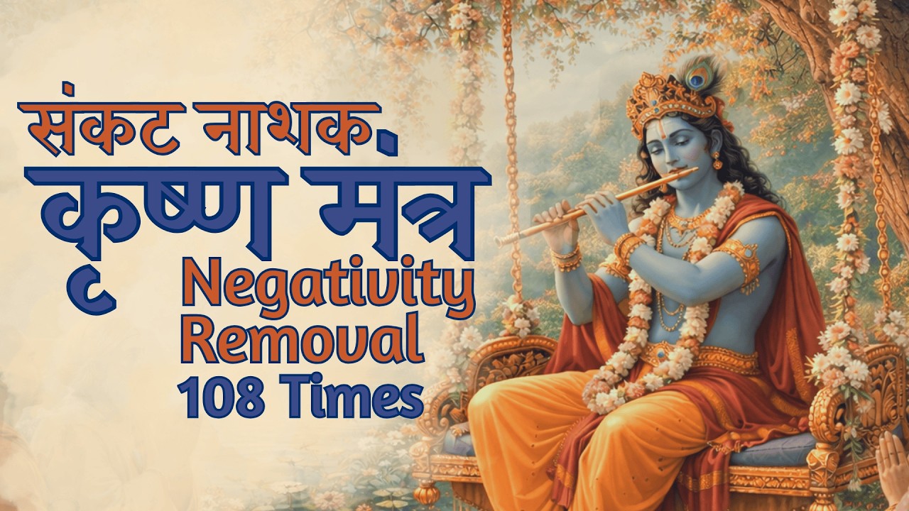 Krishna Mantra to Remove Negative Energy during | 108 Times | Pranata Klesha Nashaya 🧘✨