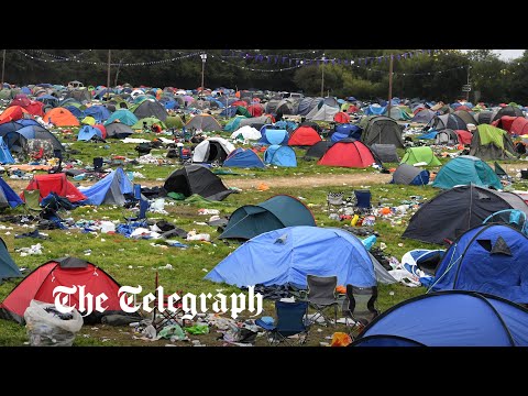 Reading Festival revellers leave sea of rubbish and tents