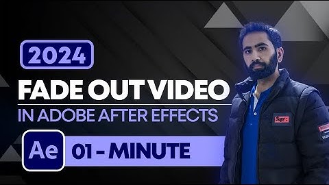 How to Fade out Video in After Effects 2024 | Fade in Adobe After Effects