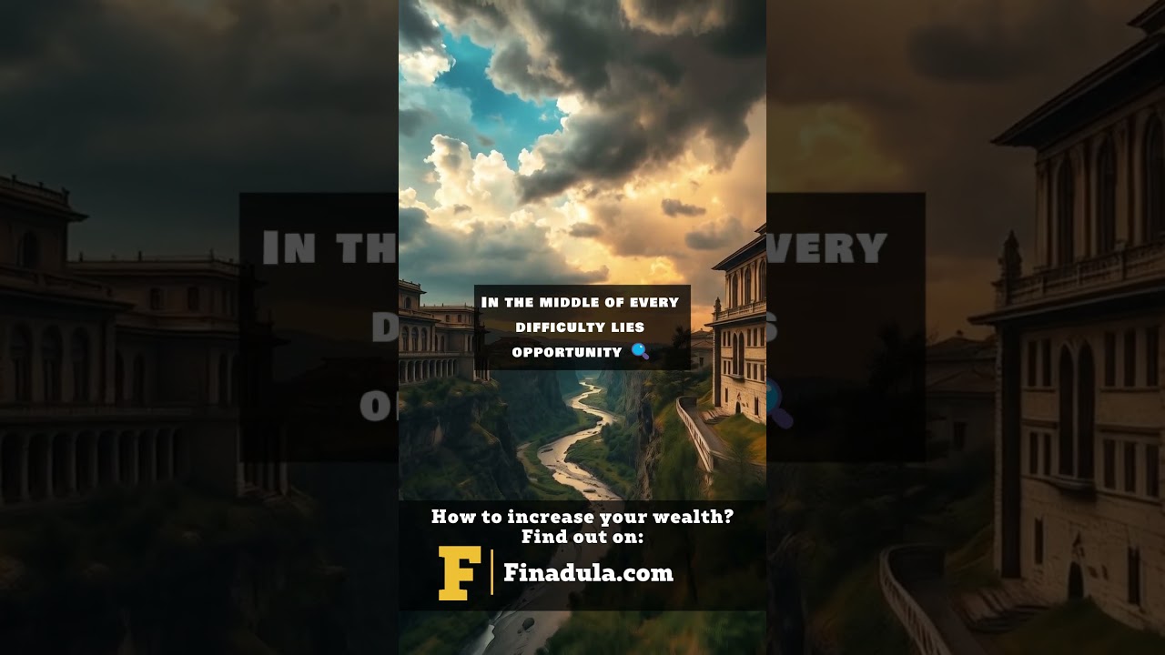 In the middle of every difficulty lies opportunity 🔍