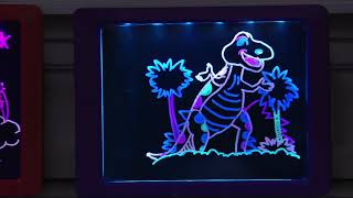 GlowPad XL 8"x11" Pad w/ 4 Neon Markers and 8 LED Light Modes on QVC screenshot 2