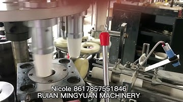 OC9 simple model ultrasonic heater paper cup machine test 3oz for Hungary client