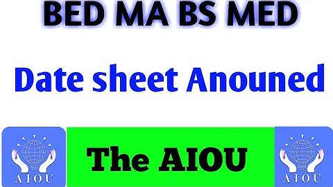 Spring 2020 Date sheet Anouned | The AIOU
