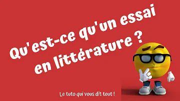 C'est quoi un essai en littérature ?