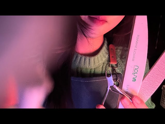 ASMR(Sub) 네일샵 화면에 냅다 바르는 시각적팅글 롤플레이 Nail Shop Roleplay