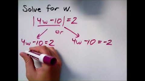 Solving an absolute value equation, problem type 2