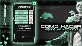 Como hacer Tabla de precios - Zero designer screenshot 2