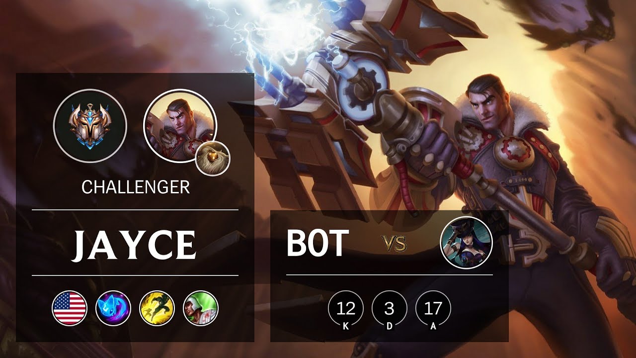 Jayce Bot vs Caitlyn - NA Challenger Patch 9.17