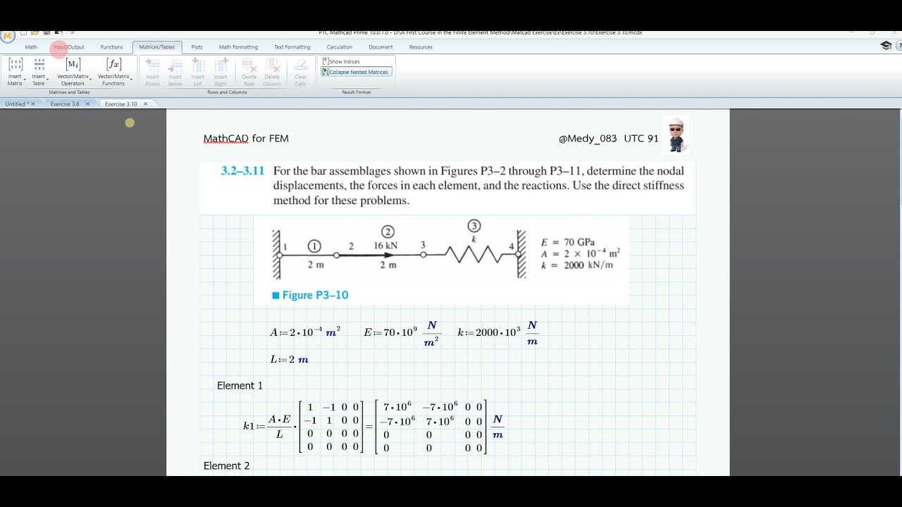 Exercise 3.10 Mathcad by Medy 91 - YouTube