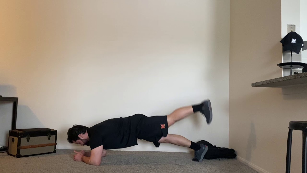 Elbow Supported Front Plank with Leg Raise YouTube