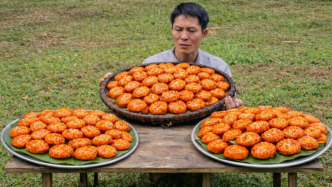 Handmade Colored Cassava Cakes | Traditional Recipe for Village Market