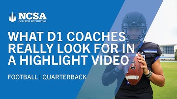 What Does a Division 1 High School Quarterback Look Like (Highlight Video Example)