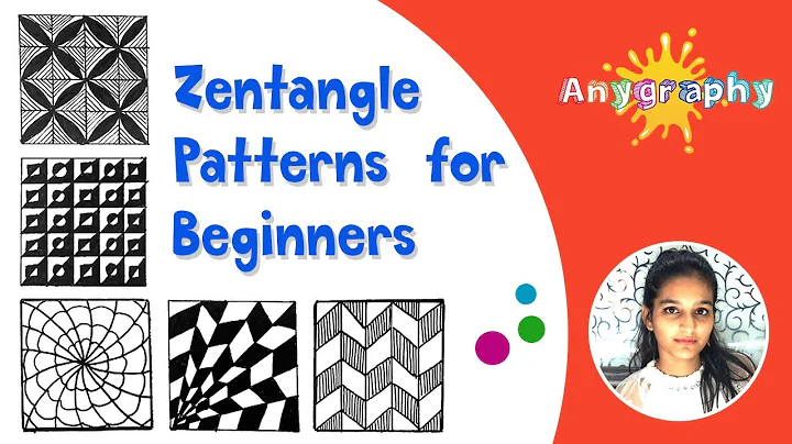Easy Zentangle patterns for Beginners- part 1 | Art for Kids | Anygraphy