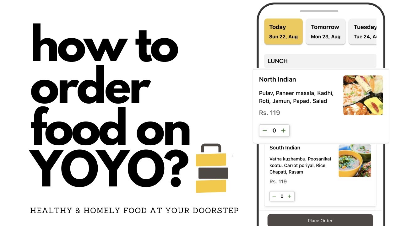 How to order food on YOYO Lunchbox app? YouTube