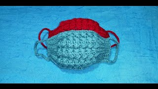 #كمامة كروشية/طريقه عمل كمامة بالكروشية How to crochet face mask